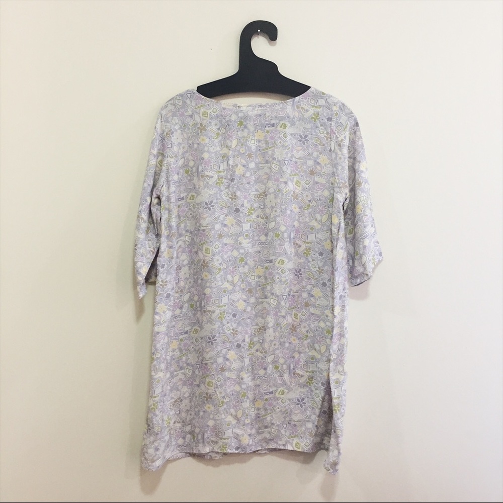 Patterned Mini Shift Dress - image 1